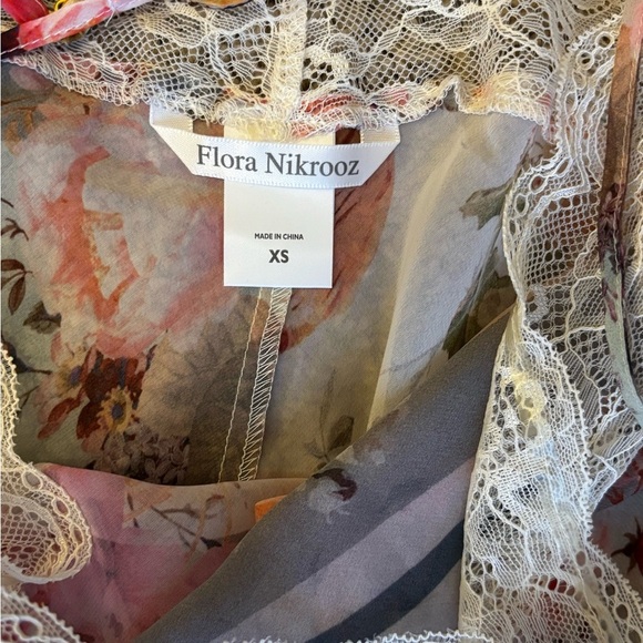 Flora Nikrooz Chiffon Floral Print Nightgown - Size XS - Picture 5 of 10